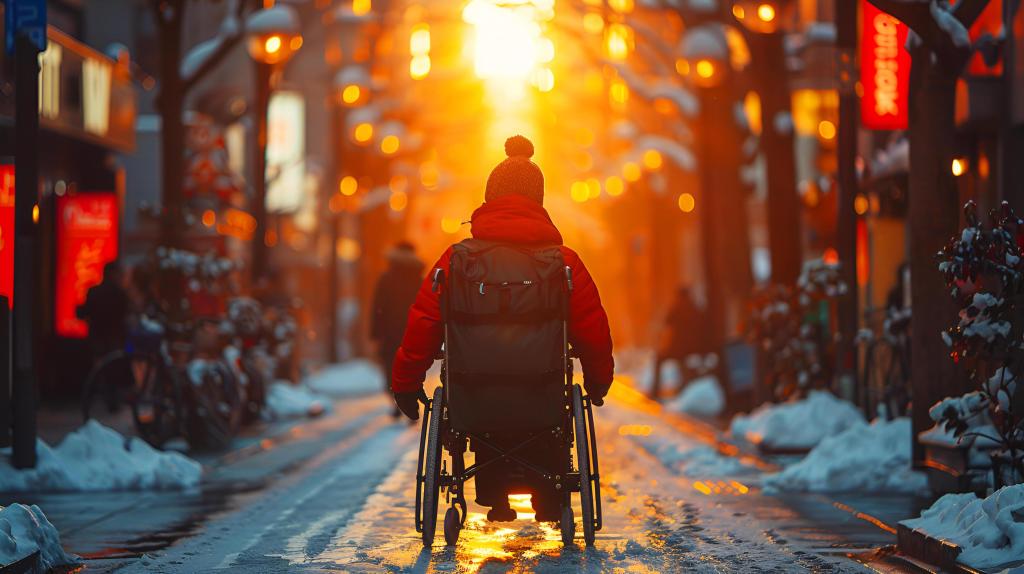 nature,young,outdoors,girl,woman,smiling,caucasian,city,lifestyle,street,urban,sitting,park,ai,illness,snow,winter,scene,peaceful,wheelchair,autumn,view,road,sweater,relaxing,generated,enjoying,handicapped,prevention,infection,自然,年轻的,在户外,女孩,女人,微笑,白种人,城市,生活方式,街道,城市的,享受,坐,公园,人工智能,疾病,雪,冬天,场景,和平的,轮椅,秋天,看法,路,毛衣,令人放松的,生成,残疾人,预防,感染